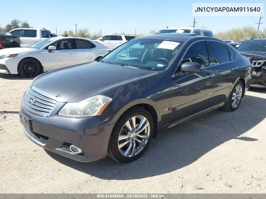 2010 Infiniti M35 VIN: JN1CY0AP0AM911640 Lot: 41549869