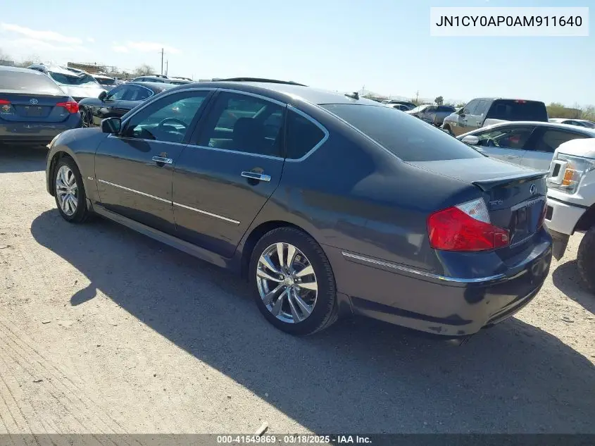 2010 Infiniti M35 VIN: JN1CY0AP0AM911640 Lot: 41549869