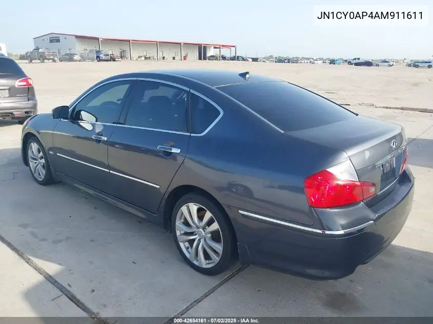 2010 Infiniti M35 VIN: JN1CY0AP4AM911611 Lot: 42654161