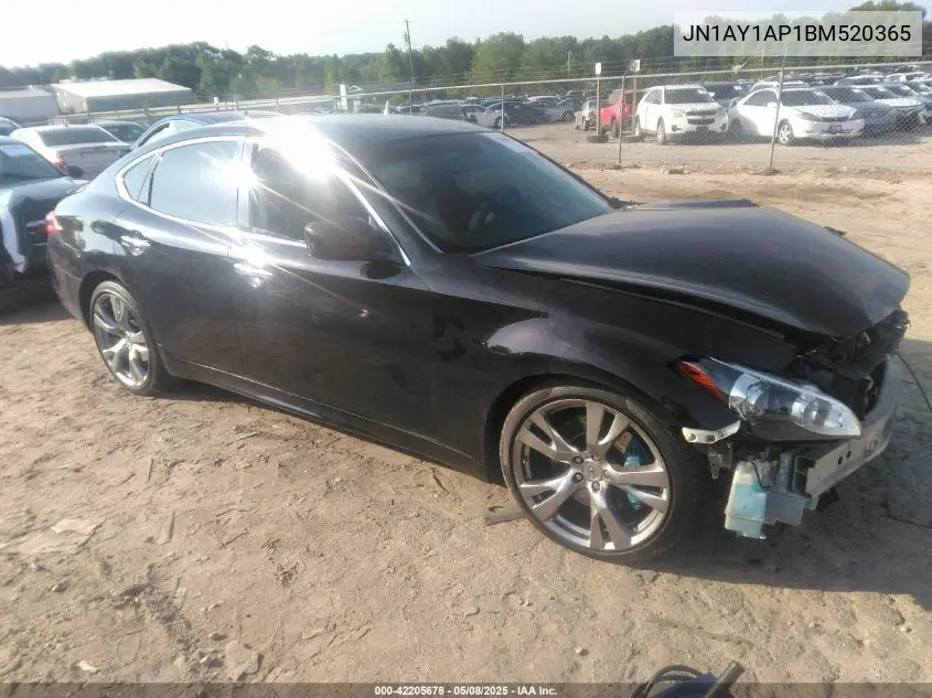 2011 Infiniti M56 VIN: JN1AY1AP1BM520365 Lot: 42205678