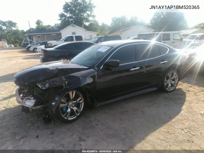 2011 Infiniti M56 VIN: JN1AY1AP1BM520365 Lot: 42205678