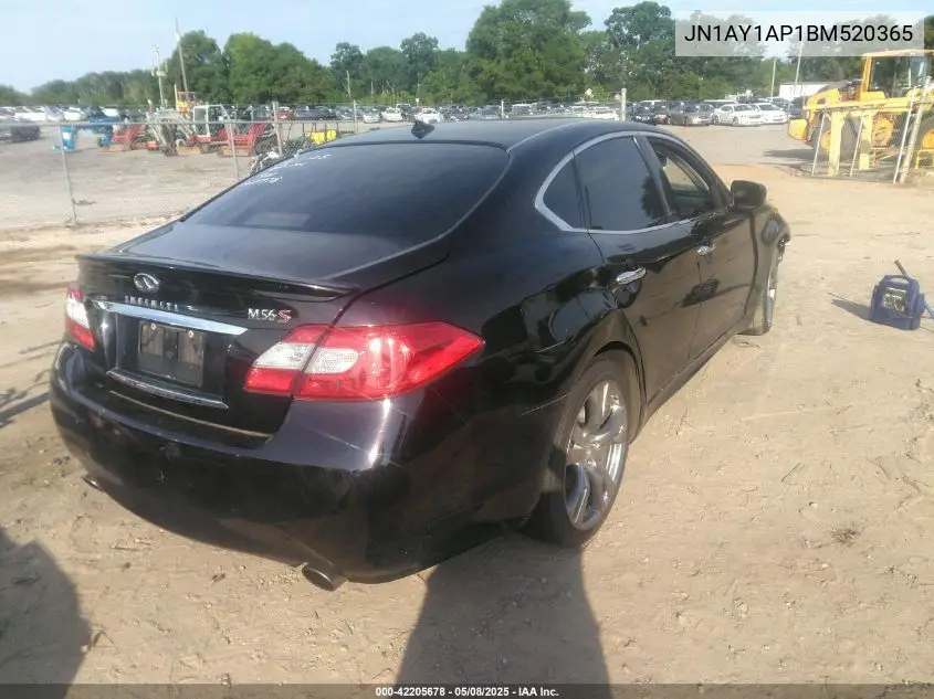 2011 Infiniti M56 VIN: JN1AY1AP1BM520365 Lot: 42205678