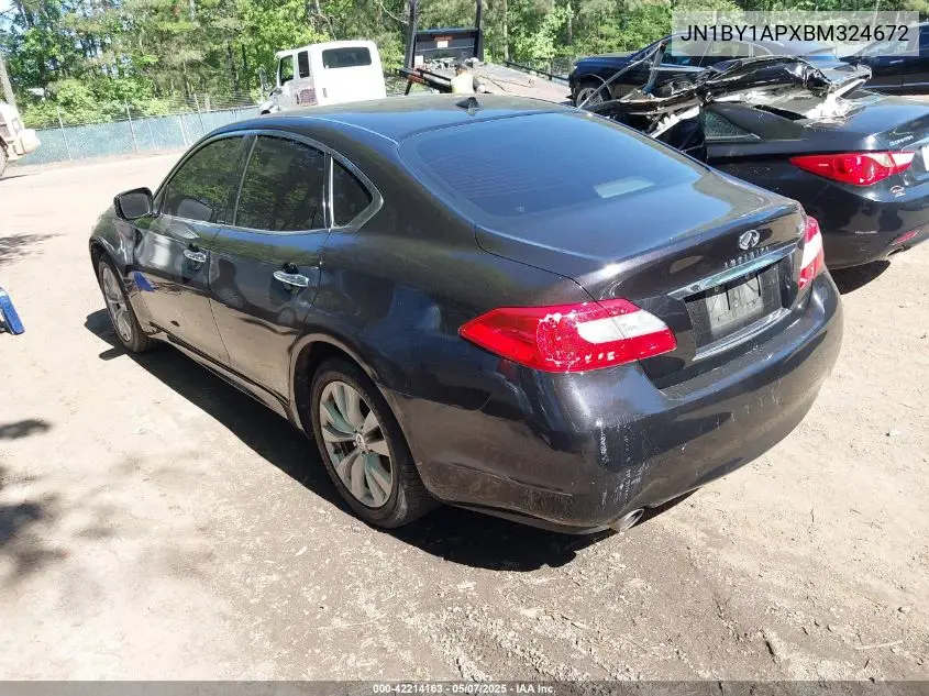 2011 Infiniti M37 VIN: JN1BY1APXBM324672 Lot: 42214163