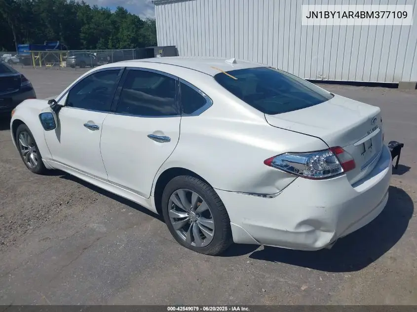 2011 Infiniti M37X VIN: JN1BY1AR4BM377109 Lot: 42549079