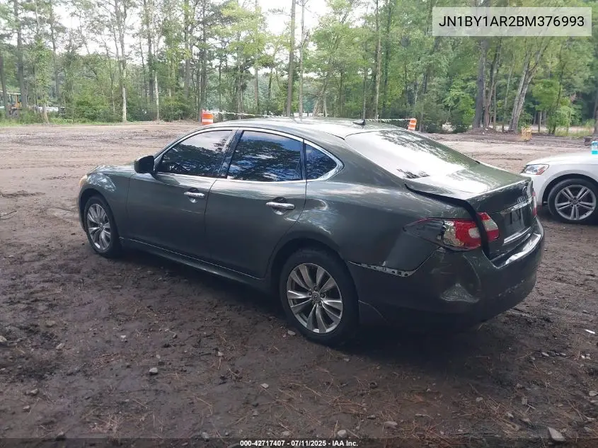 2011 Infiniti M37X VIN: JN1BY1AR2BM376993 Lot: 42717407