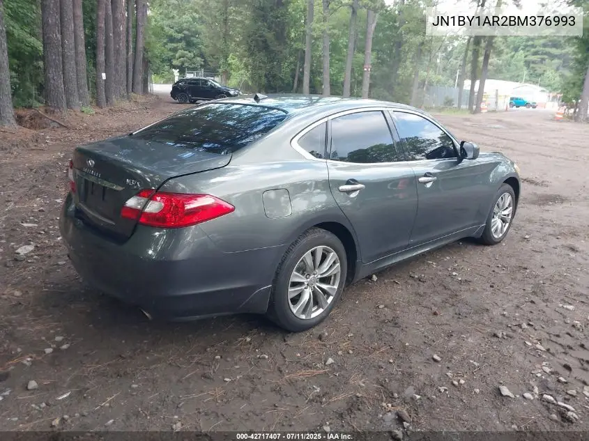 2011 Infiniti M37X VIN: JN1BY1AR2BM376993 Lot: 42717407