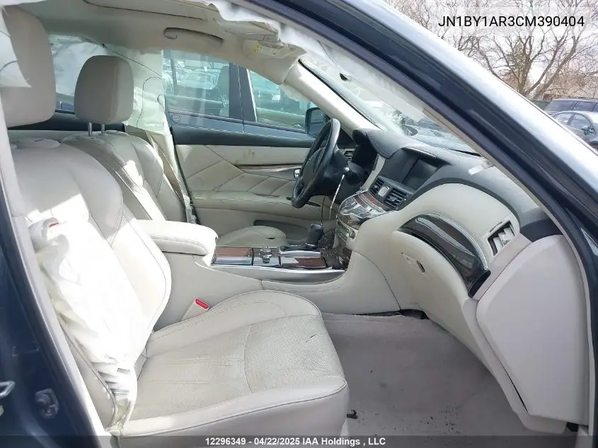 2012 Infiniti M37 X VIN: JN1BY1AR3CM390404 Lot: 12296349