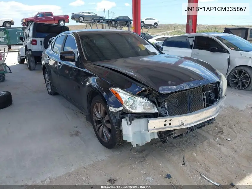 2012 Infiniti M37 VIN: JN1BY1AP1CM335867 Lot: 42169743