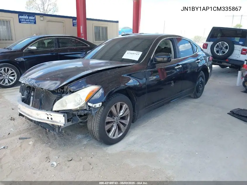 2012 Infiniti M37 VIN: JN1BY1AP1CM335867 Lot: 42169743