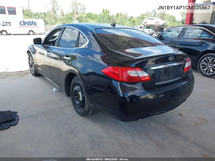 2012 Infiniti M37 VIN: JN1BY1AP1CM335867 Lot: 42169743
