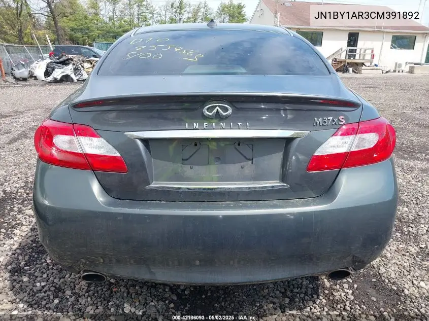 2012 Infiniti M37X VIN: JN1BY1AR3CM391892 Lot: 42186093