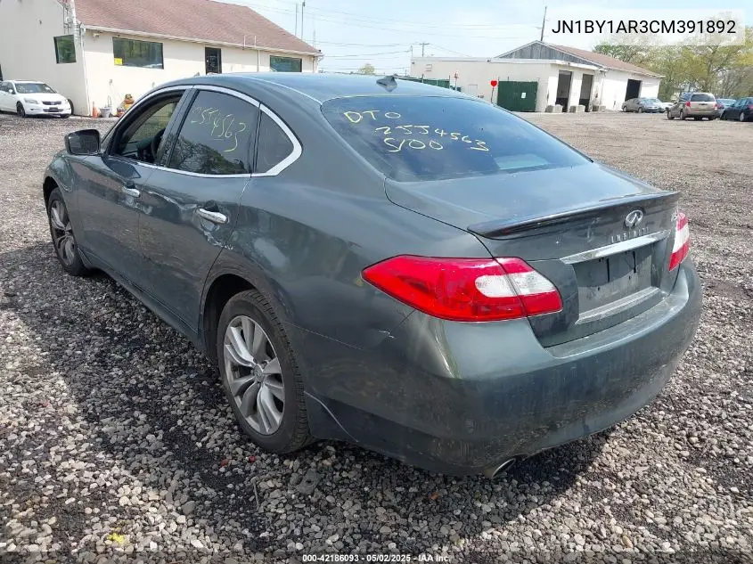 2012 Infiniti M37X VIN: JN1BY1AR3CM391892 Lot: 42186093