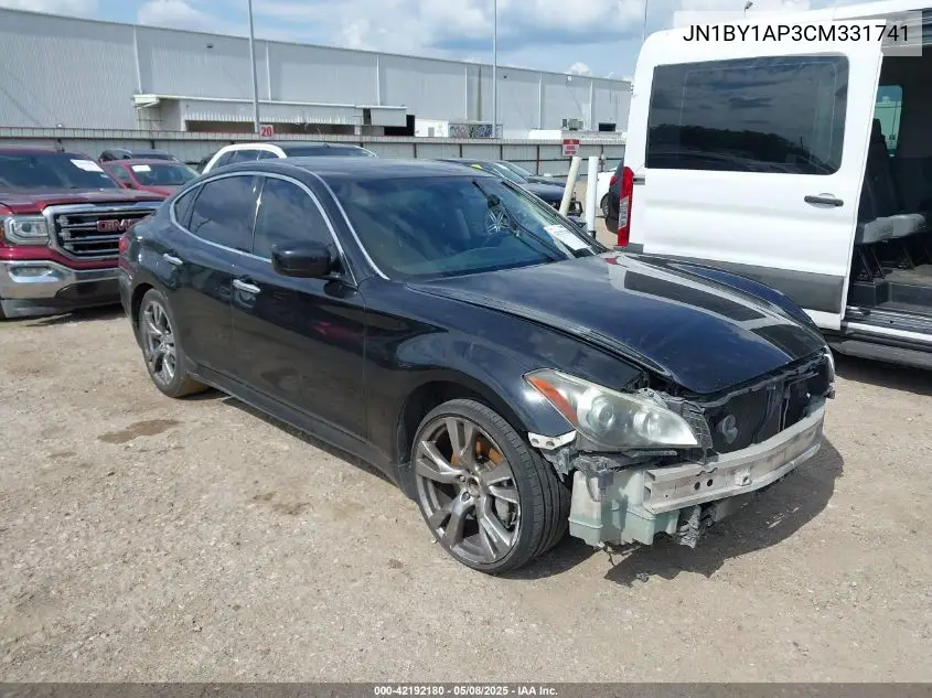 2012 Infiniti M37 VIN: JN1BY1AP3CM331741 Lot: 42192180