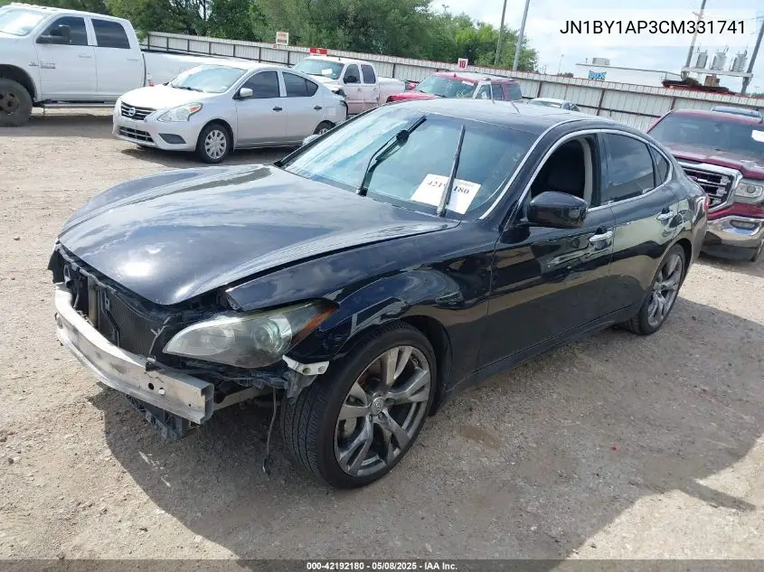 2012 Infiniti M37 VIN: JN1BY1AP3CM331741 Lot: 42192180