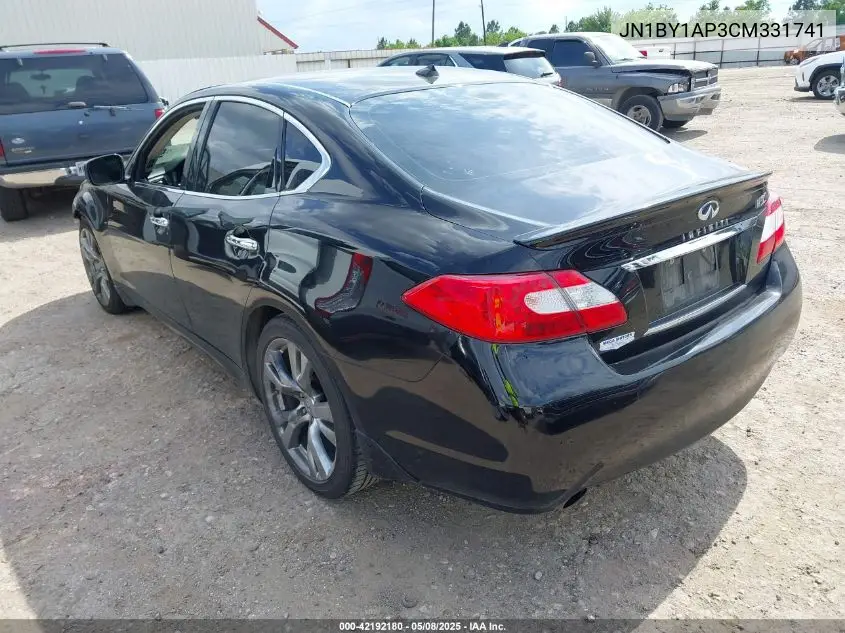 2012 Infiniti M37 VIN: JN1BY1AP3CM331741 Lot: 42192180
