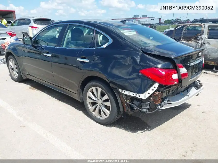 2012 Infiniti M37X VIN: JN1BY1AR9CM390052 Lot: 42513757