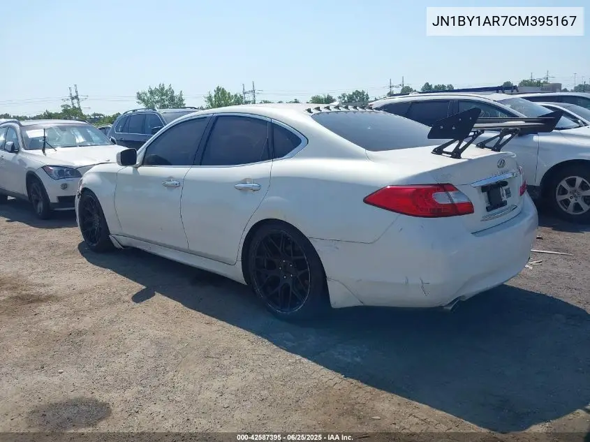 2012 Infiniti M37X VIN: JN1BY1AR7CM395167 Lot: 42587395