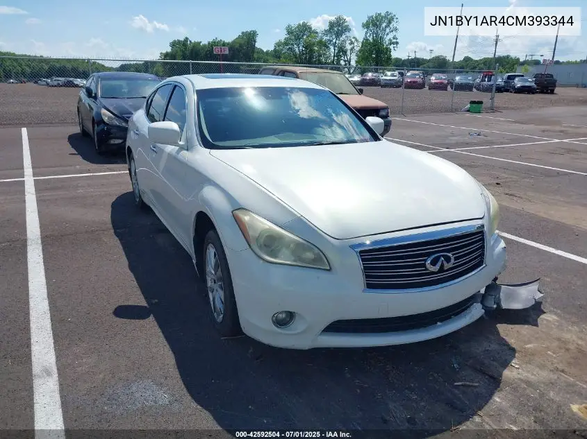2012 Infiniti M37X VIN: JN1BY1AR4CM393344 Lot: 42592504