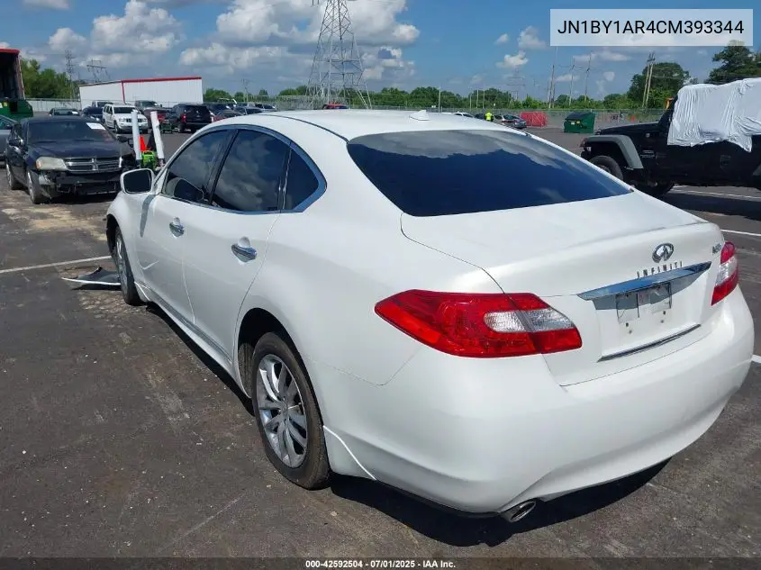 2012 Infiniti M37X VIN: JN1BY1AR4CM393344 Lot: 42592504