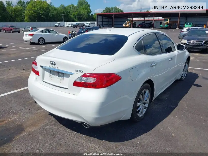 2012 Infiniti M37X VIN: JN1BY1AR4CM393344 Lot: 42592504