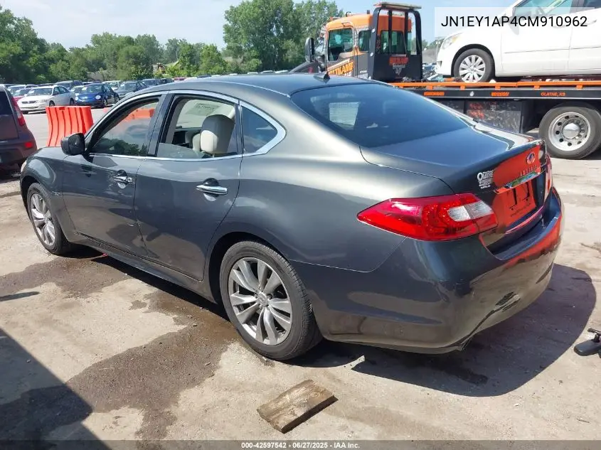 2012 Infiniti M35H VIN: JN1EY1AP4CM910962 Lot: 42597542