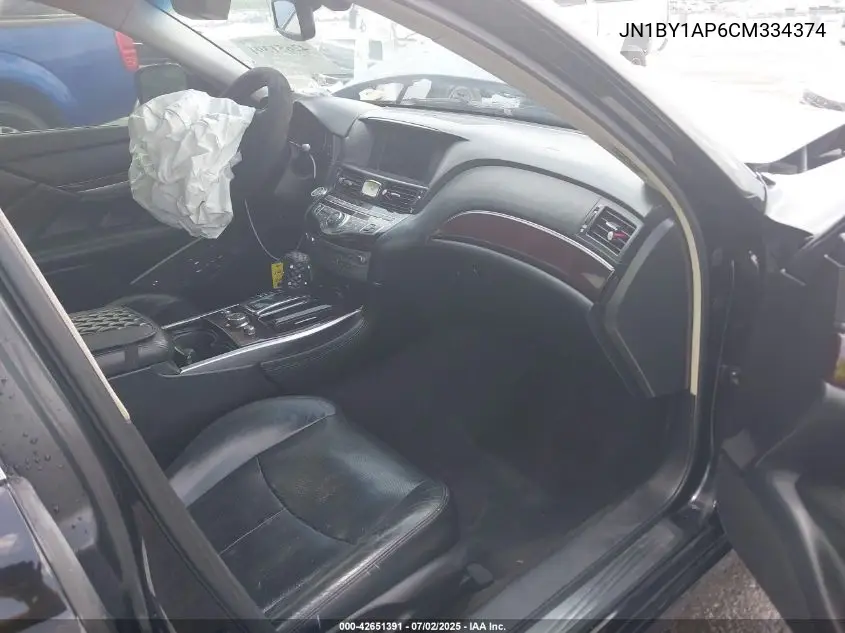 2012 Infiniti M37 VIN: JN1BY1AP6CM334374 Lot: 42651391