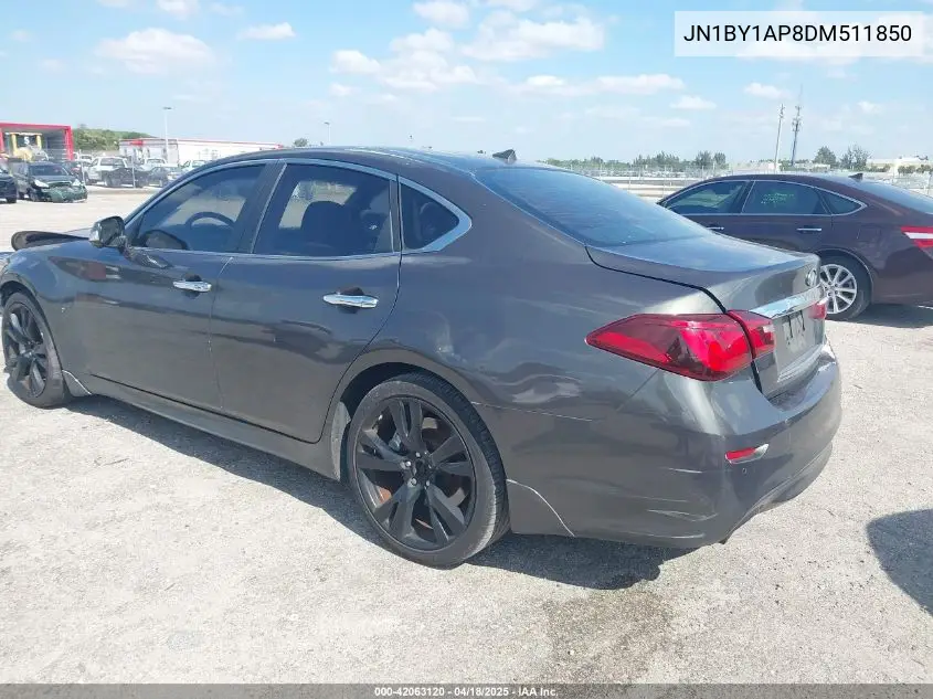 2013 Infiniti M37 VIN: JN1BY1AP8DM511850 Lot: 42063120