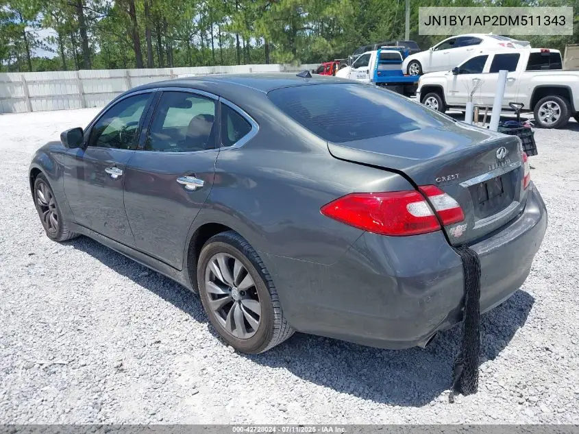 2013 Infiniti M37 VIN: JN1BY1AP2DM511343 Lot: 42728024