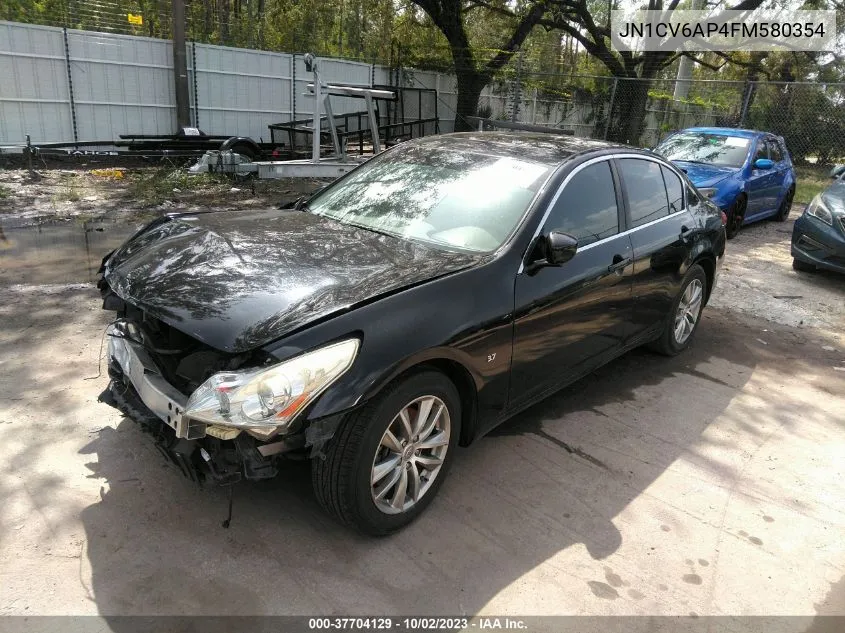 2015 Infiniti Q40 VIN: JN1CV6AP4FM580354 Lot: 37704129
