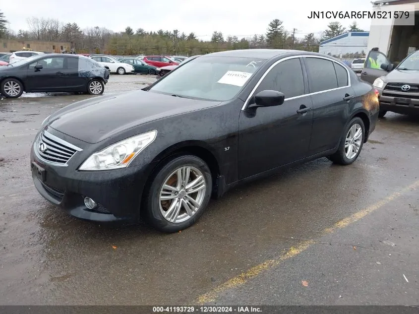 2015 Infiniti Q40 VIN: JN1CV6AR6FM521579 Lot: 41193729