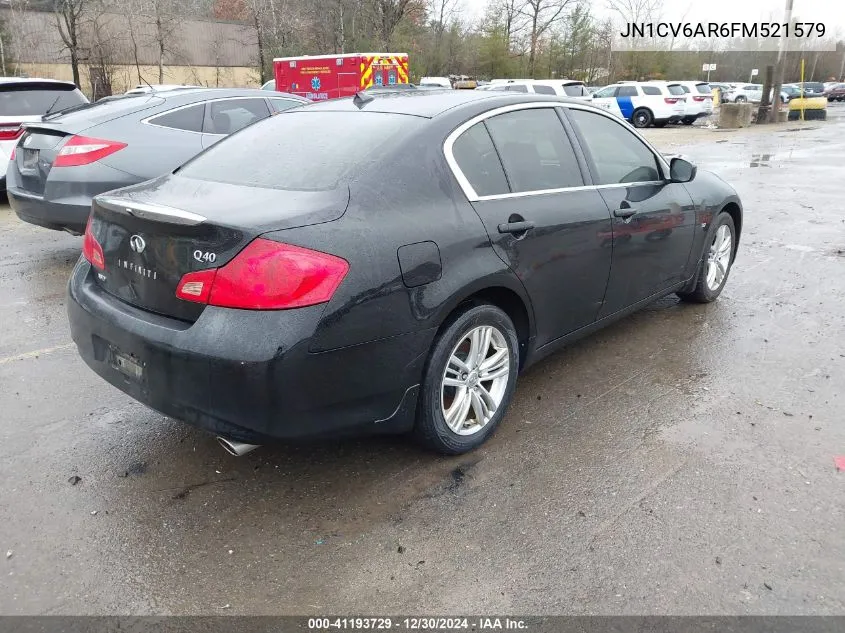 2015 Infiniti Q40 VIN: JN1CV6AR6FM521579 Lot: 41193729