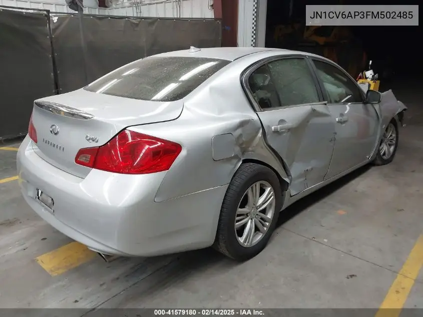 2015 Infiniti Q40 VIN: JN1CV6AP3FM502485 Lot: 41579180