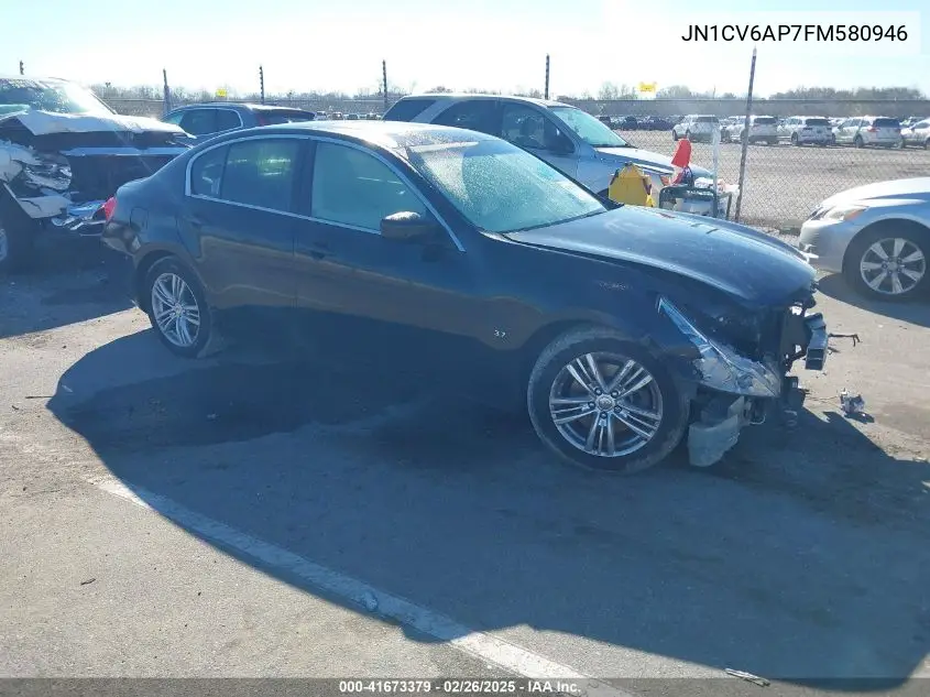 2015 Infiniti Q40 VIN: JN1CV6AP7FM580946 Lot: 41673379