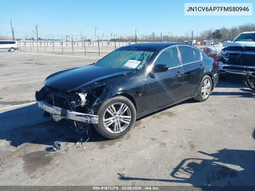 2015 Infiniti Q40 VIN: JN1CV6AP7FM580946 Lot: 41673379