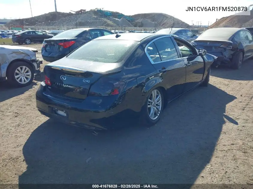 2015 Infiniti Q40 VIN: JN1CV6AR1FM520873 Lot: 41676828