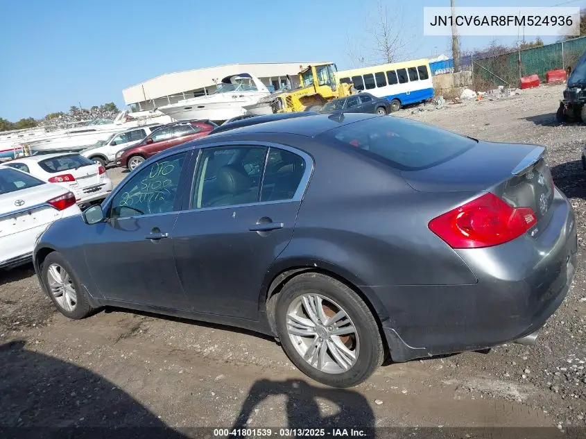 2015 Infiniti Q40 VIN: JN1CV6AR8FM524936 Lot: 41801539