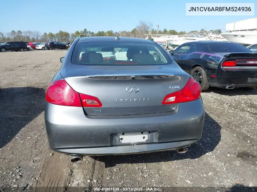 2015 Infiniti Q40 VIN: JN1CV6AR8FM524936 Lot: 41801539