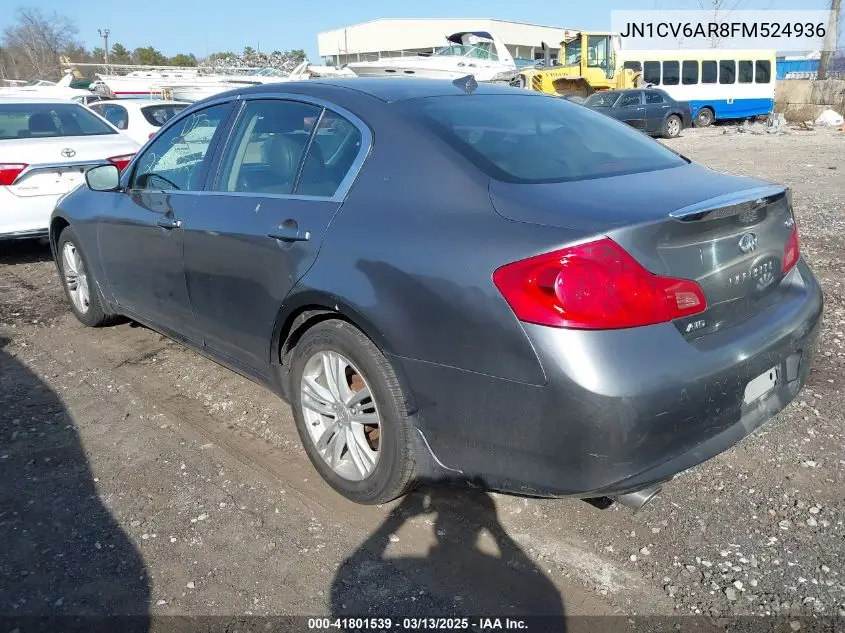 2015 Infiniti Q40 VIN: JN1CV6AR8FM524936 Lot: 41801539