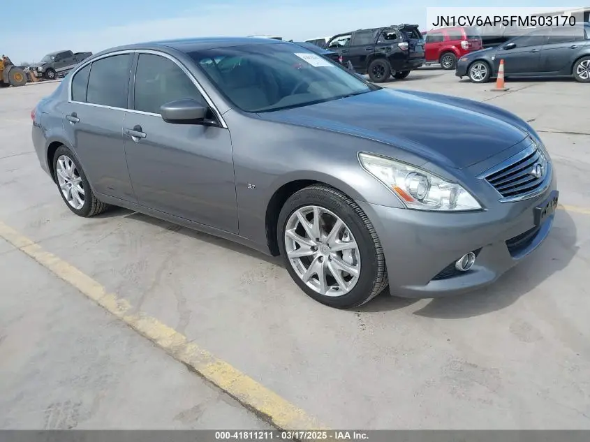 2015 Infiniti Q40 VIN: JN1CV6AP5FM503170 Lot: 41811211