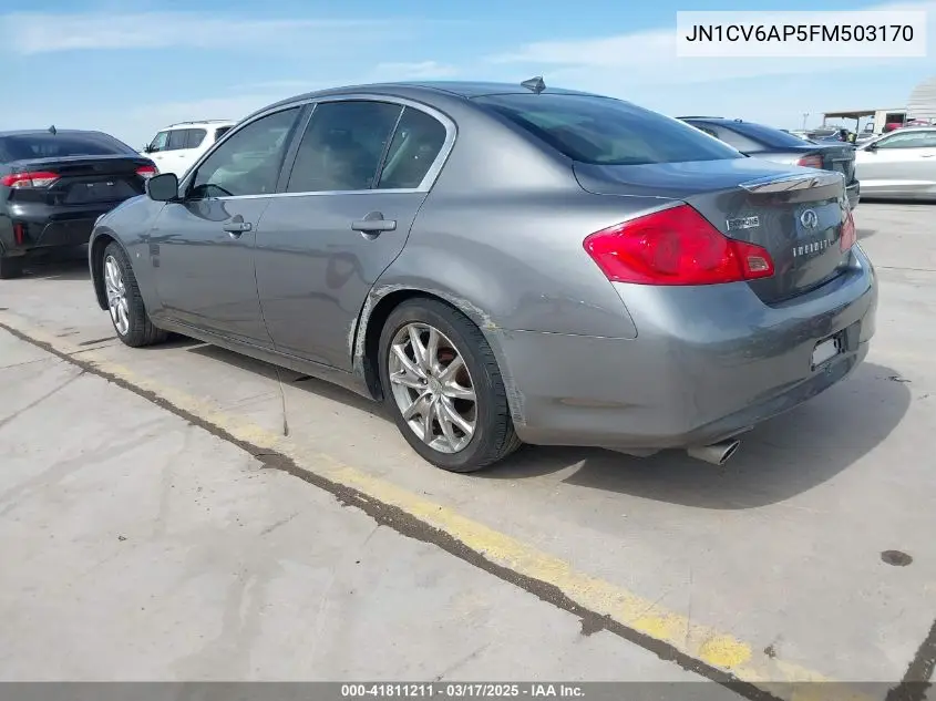 2015 Infiniti Q40 VIN: JN1CV6AP5FM503170 Lot: 41811211