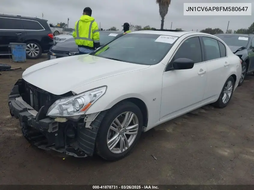 2015 Infiniti Q40 VIN: JN1CV6AP8FM580647 Lot: 41878731