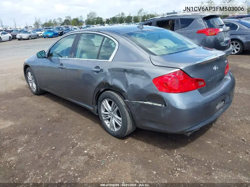 2015 Infiniti Q40 VIN: JN1CV6AP3FM503006 Lot: 41938288