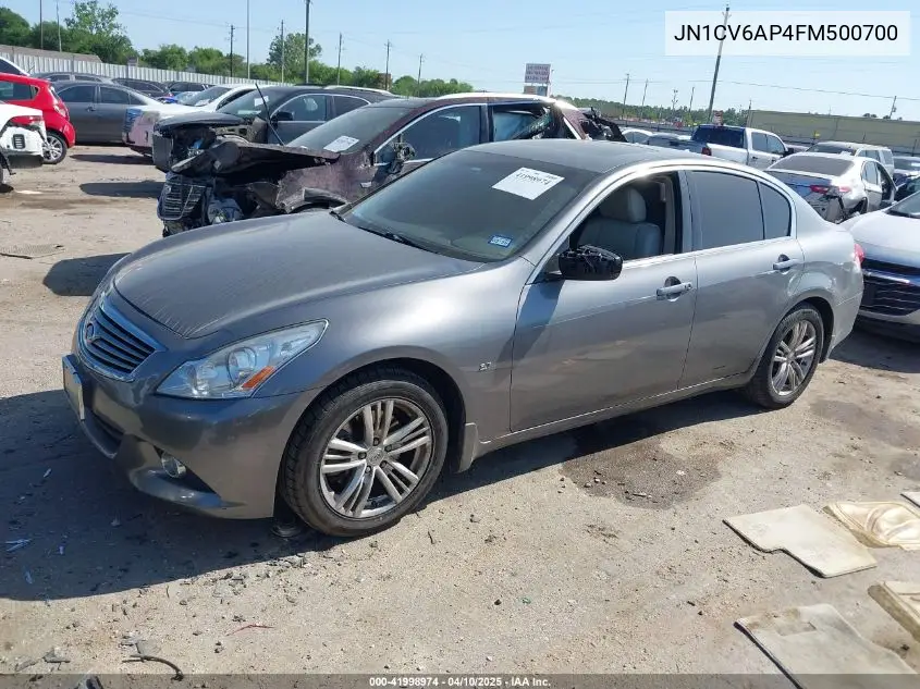 2015 Infiniti Q40 VIN: JN1CV6AP4FM500700 Lot: 41998974