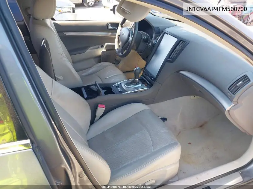 2015 Infiniti Q40 VIN: JN1CV6AP4FM500700 Lot: 41998974