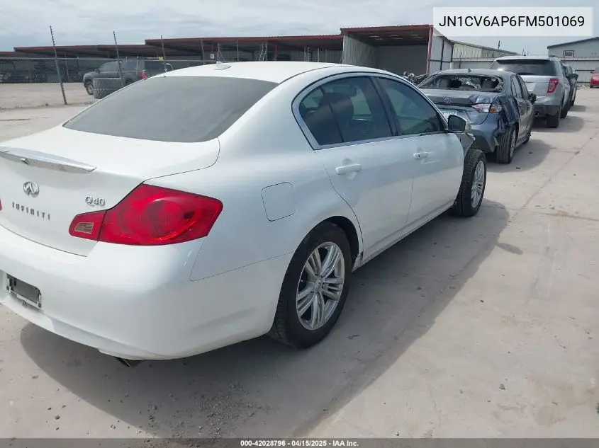 2015 Infiniti Q40 VIN: JN1CV6AP6FM501069 Lot: 42028796