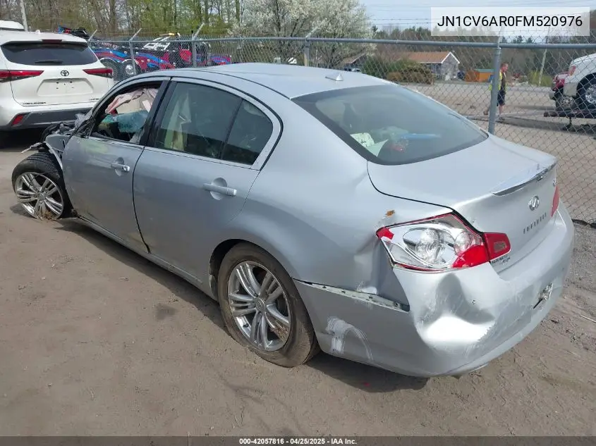 2015 Infiniti Q40 VIN: JN1CV6AR0FM520976 Lot: 42057816