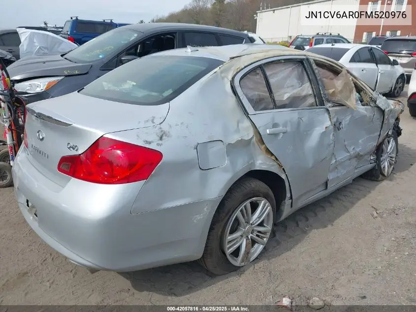 2015 Infiniti Q40 VIN: JN1CV6AR0FM520976 Lot: 42057816