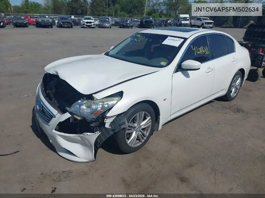 2015 Infiniti Q40 VIN: JN1CV6AP5FM502634 Lot: 42086833