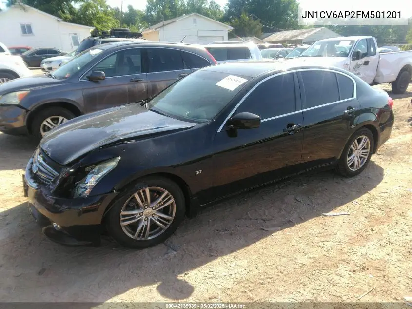 2015 Infiniti Q40 VIN: JN1CV6AP2FM501201 Lot: 42139939