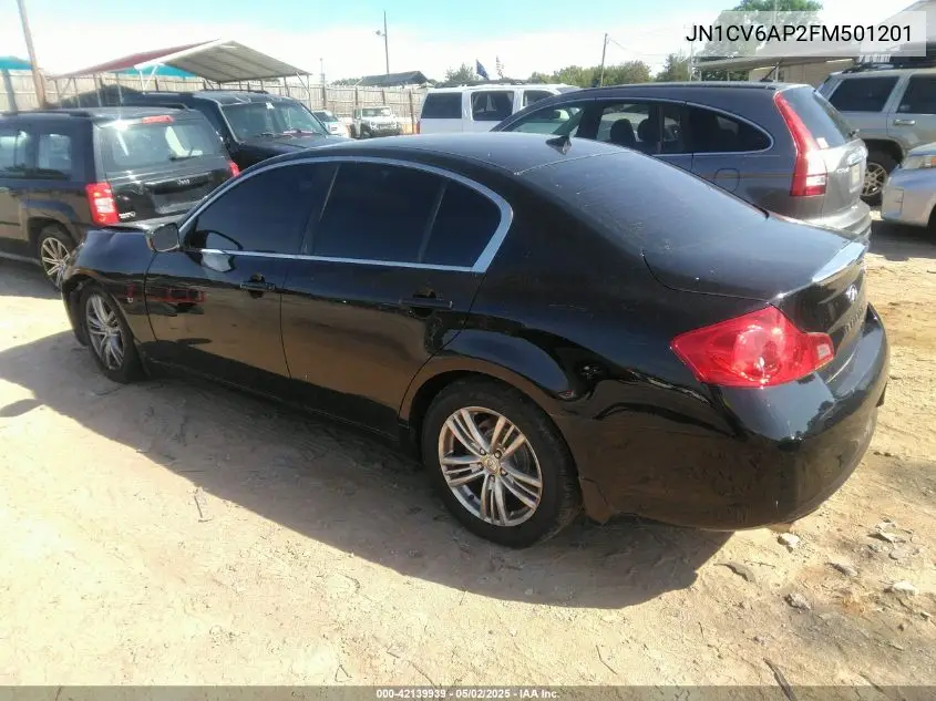 2015 Infiniti Q40 VIN: JN1CV6AP2FM501201 Lot: 42139939